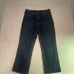 Carhartt Men’s Jeans 34x34 Dark Wash Denim Workwear Straight Leg Work Pants